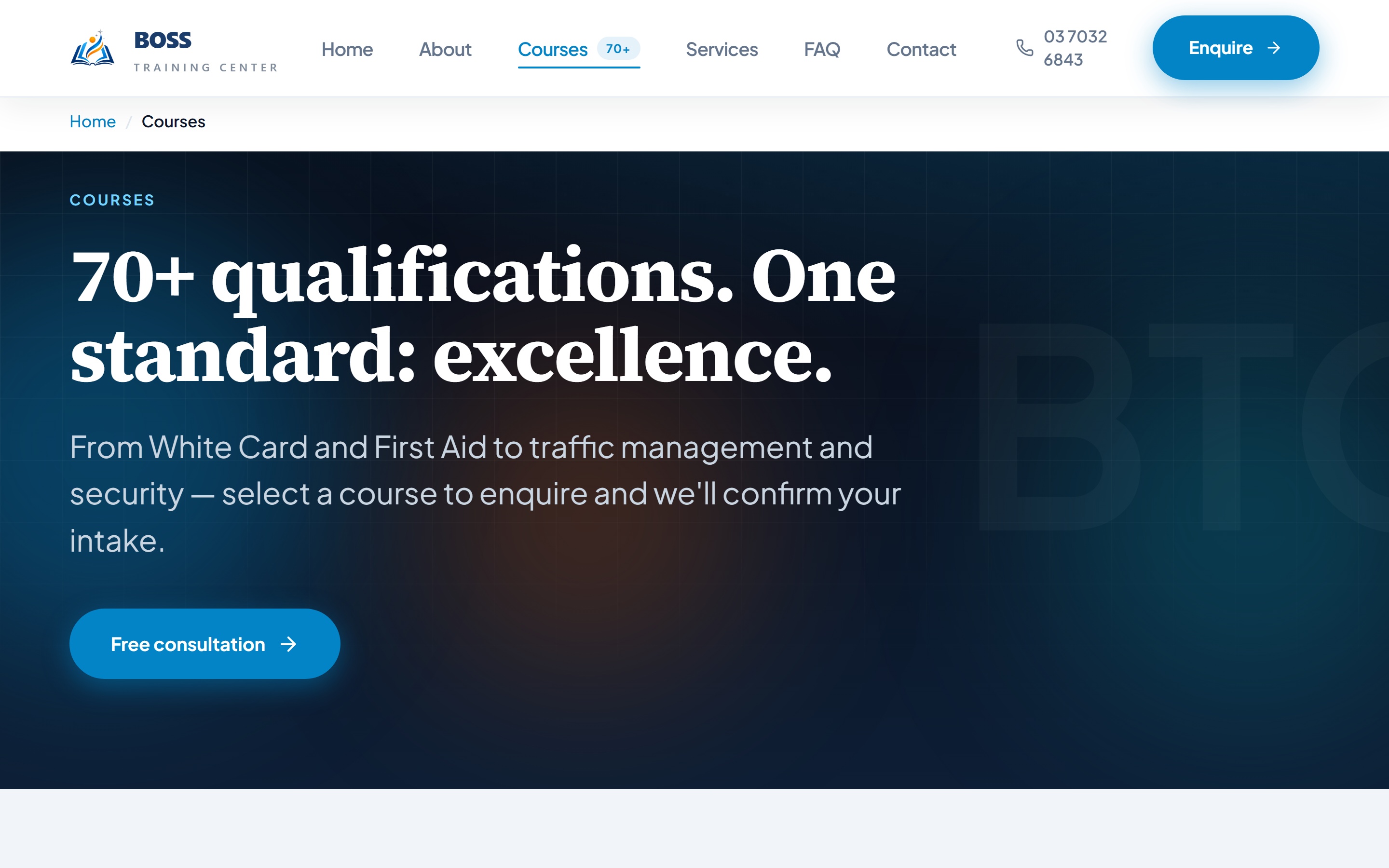 Boss Training Center — Courses